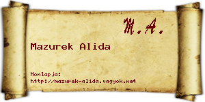 Mazurek Alida névjegykártya